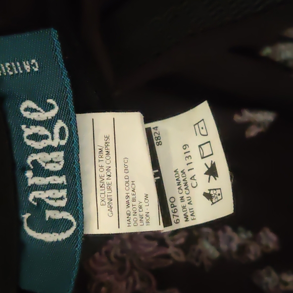 Subtle floral print black strapless dress, size 11 - Picture 4 of 6